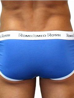 Набор эластичных брифов из хлопка синего цвета (5шт) Romeo Rossi RTRR366-095